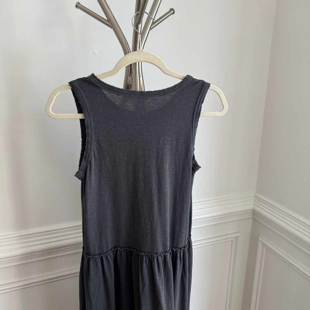 Aerie Charcoal Sleeveless Tiered Maxi Dress Small - Picture 8 of 10